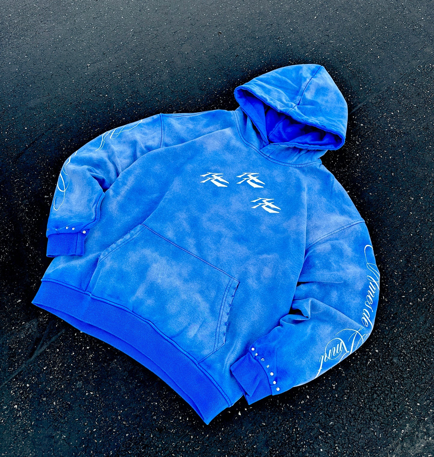 "THE TRINITY" RHINESTONE HOODIE